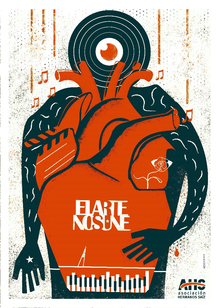 Cartel El Arte Nos Une (Corazón)